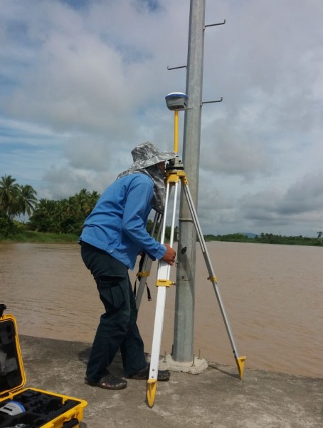 Survey equipment in action